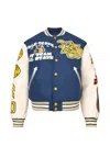 Vale Friday Patch-detail Varsity Jacket In Blue
