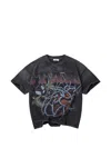 Vale Graphic-print Distressed T-shirt In Black