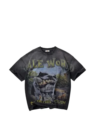 Vale Graphic-print Distressed T-shirt In Multi