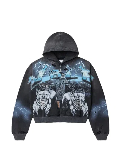 Vale Graphic-print Hoodie In Black