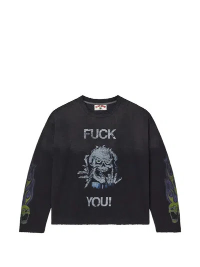 Vale Graphic-print Sweatshirt In Black