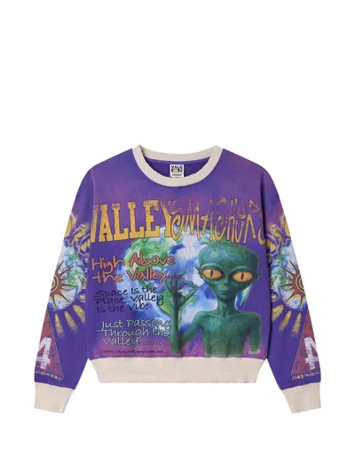 Vale Graphic-print Sweatshirt In Gold