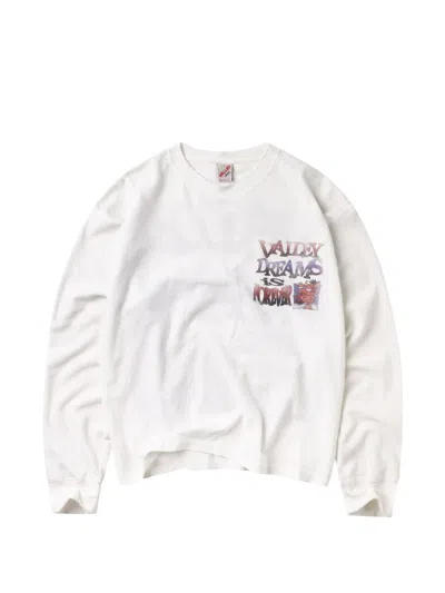 Vale Graphic-print Waffle-knit T-shirt In White