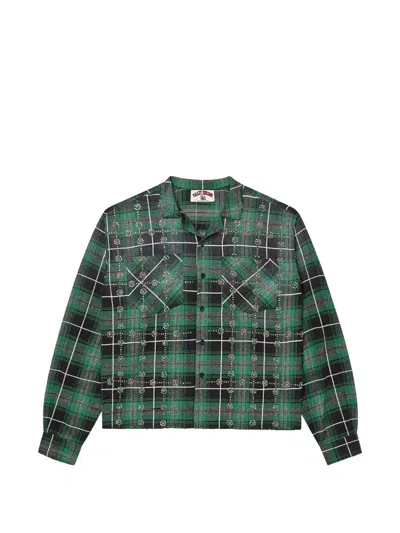 Vale Grinch Gems Flannel Shirt In Green
