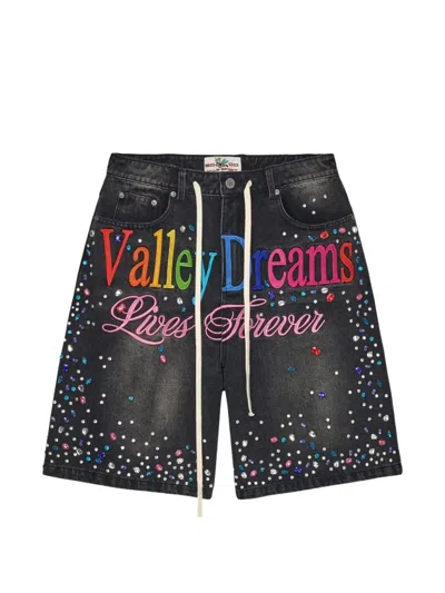 Vale Ice Cream Denim Shorts In Black
