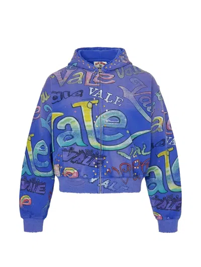 Vale Iceberg Crystal-embellished Hoodie In Blue