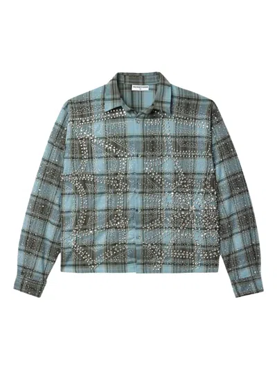 Vale Jewelled Flannel Shirt In Multi