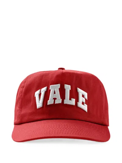 Vale Logo-embroidered Baseball Cap In Red