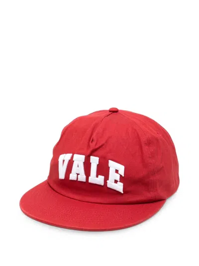 Vale Logo-embroidered Snapback Cap In Red