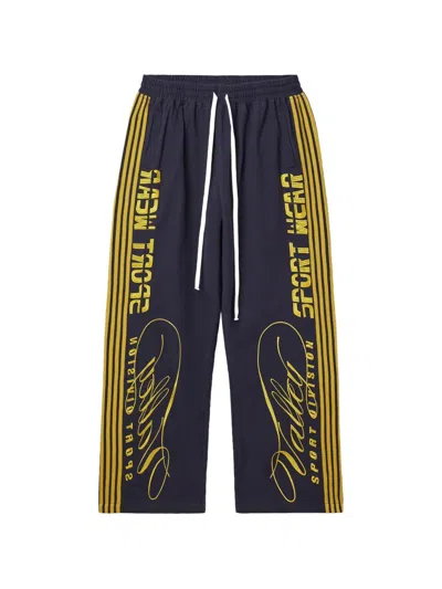 Vale Logo-print Side-stripe Track Pants In Blue