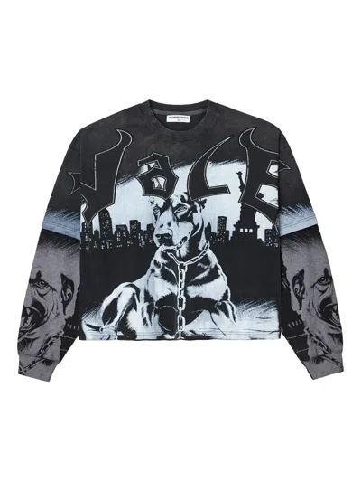 Vale Monochrome Long-sleeve Sweatshirt In Black