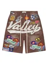 Vale Patch-motif Denim Shorts In Brown