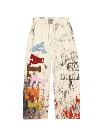 Vale Picasso Paint-splatter Track Pants In Neutral
