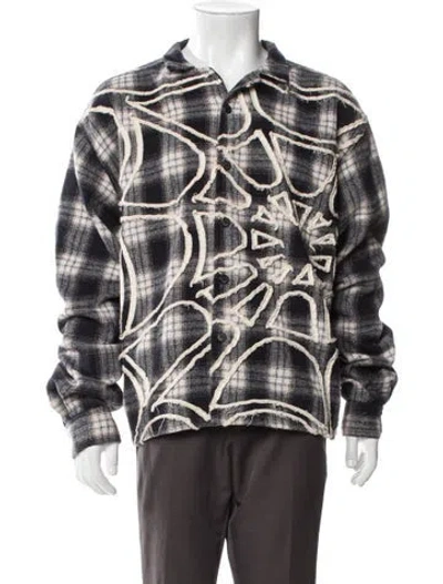 Pre-owned Vale Plaid Print Long Sleeve Shirt In Multi