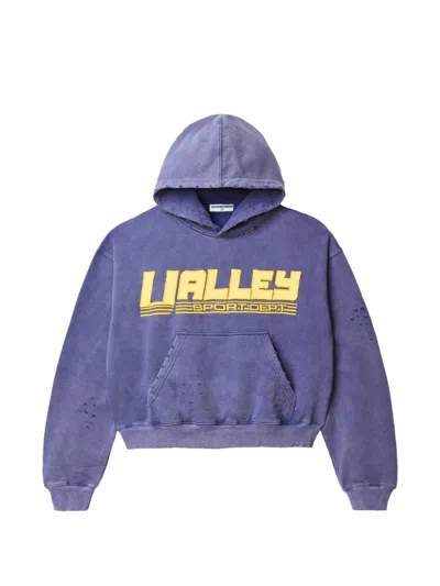 Vale Printed Hoodie In Purple