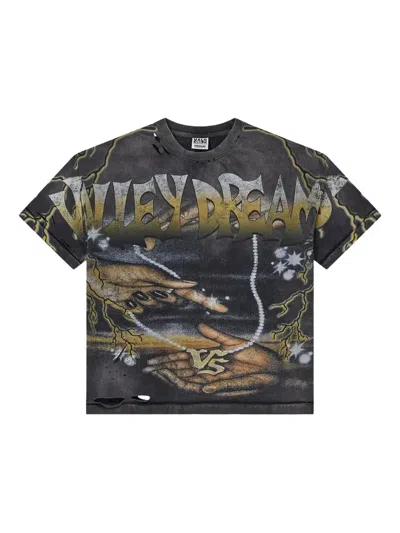 Vale Printed Short-sleeve T-shirt In Gray