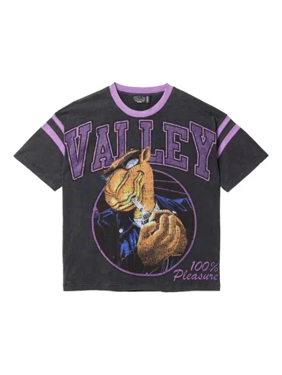 Vale Purple Rays Bling T-shirt In Black