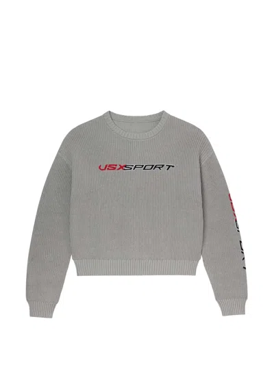 Vale Ribbed Knit Pullover In Gray