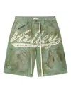 Vale Skittle Stud-embellished Shorts In Green
