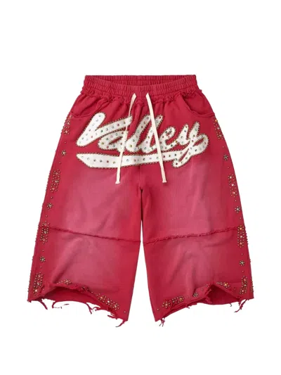 Vale Skittle Sworts Crystal-embellished Shorts In Red