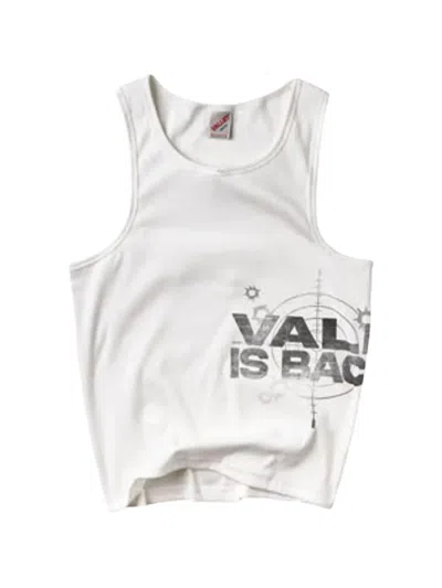 Vale Slogan-print Tank Top In White