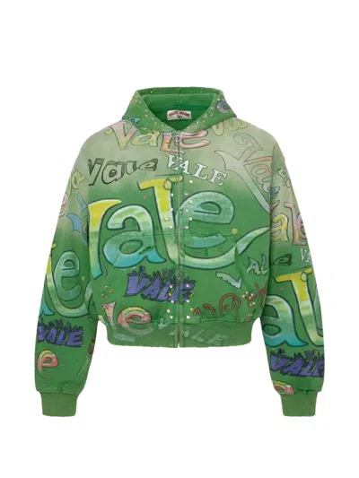 Vale Spearmint Zip-up Hoodie In Green