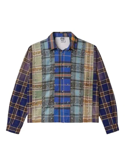 Vale Splash Zone Flannel Patchwork Shirt In Multi