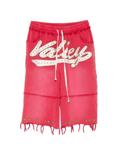 Vale Stud-embellished Frayed Shorts In Multi