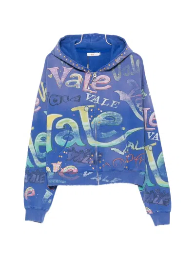 Vale Stud-embellished Logo-print Hoodie In Transparent