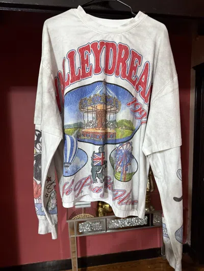 Pre-owned Vale Valley Dreams Carnival Long Sleeve Size Large In White