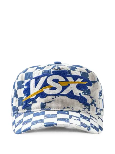 Vale Vsx Checker-patterned Cap In Blue