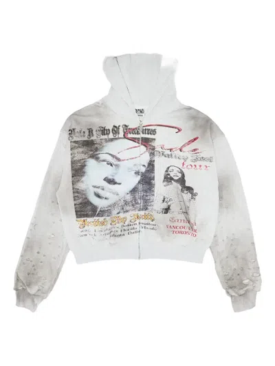 Vale Zip-up Hoodie In Gray