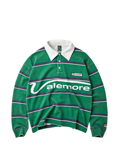 Vale More Striped Rugby Shirt In Green