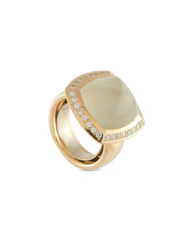 Pre-owned Valente Milano Dnu Dupe Skus  18k 0.60 Ct. Tw. Diamond & Smoky Quartz Ring (authentic Pre-loved)