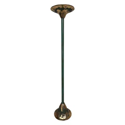 Pre-owned Valenti Heavy Sculptural Bronze Torchiere / Up Light Lamp By  (signed) In Gold
