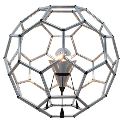Pre-owned Valenti Honeycomb Floor Or Desk Chrome Light For , Circa 1970 In Clear