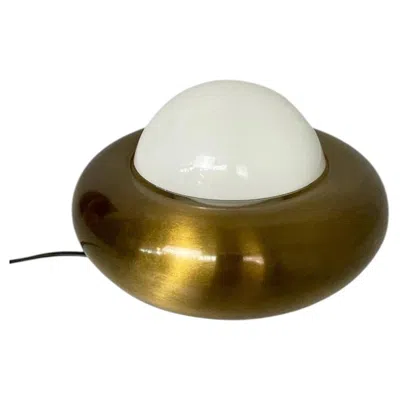 Pre-owned Valenti Italian Modern Brass Table Lamp By , 1970s In Brown