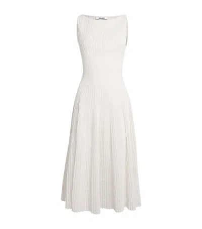 Valenti Knitted Isabela Midi Dress In White