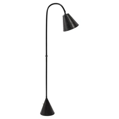 Pre-owned Valenti Leather Floor Lamp, Spain 1960's In Black