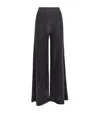 Valenti Metallic Mear Wide-leg Trousers In Black