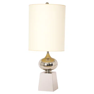 Pre-owned Valenti Nickel Lamp, France 1950's In White