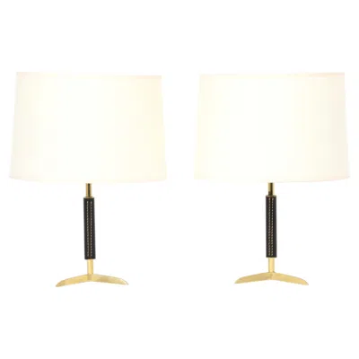 Pre-owned Valenti Pair Of  Bedside Lamps, Spain 1960's In White