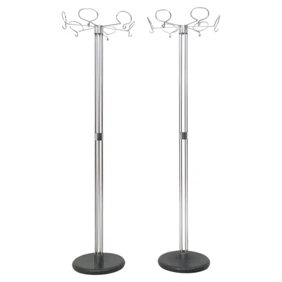Pre-owned Valenti Postmodern Minimalist Plated Metal Coat Rack By , Italy In Gray