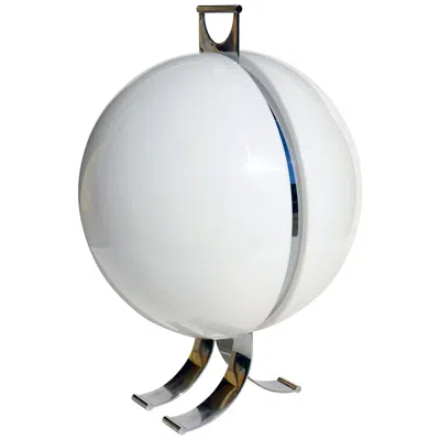 Pre-owned Valenti Sfera Cuccuru Beni For  Italian Design 1970s Big Table Lamp In Transparent