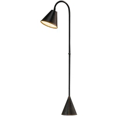 Pre-owned Valenti Valentí Spanish Floor Lamp In Black Stitched Saddle Leather