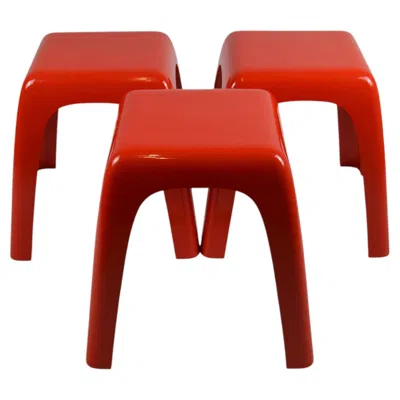 Pre-owned Valenti Stool "small" By Castiglioni For , Italy, 1970s In Red