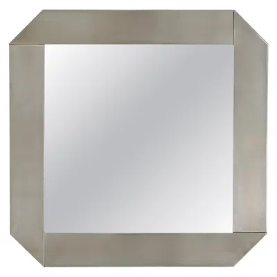 Pre-owned Valenti Wall Mirror By Introini For  & C Italy 70s Mid-century Modern In Gray