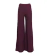 Valenti Wool-blend Clota Wide-leg Trousers In Burgundy