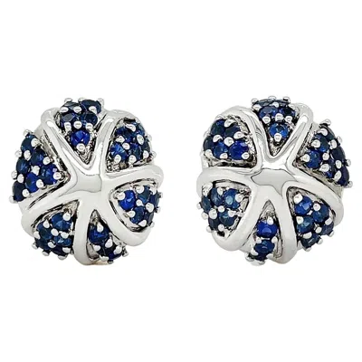 Pre-owned Valentin Magro 18k White Gold Blue Sapphire Starfish On The Rocks Clip-on Earrings