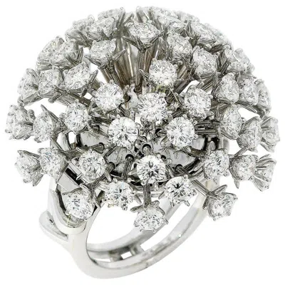 Pre-owned Valentin Magro 18k White Gold Diamond Dandelion Ring